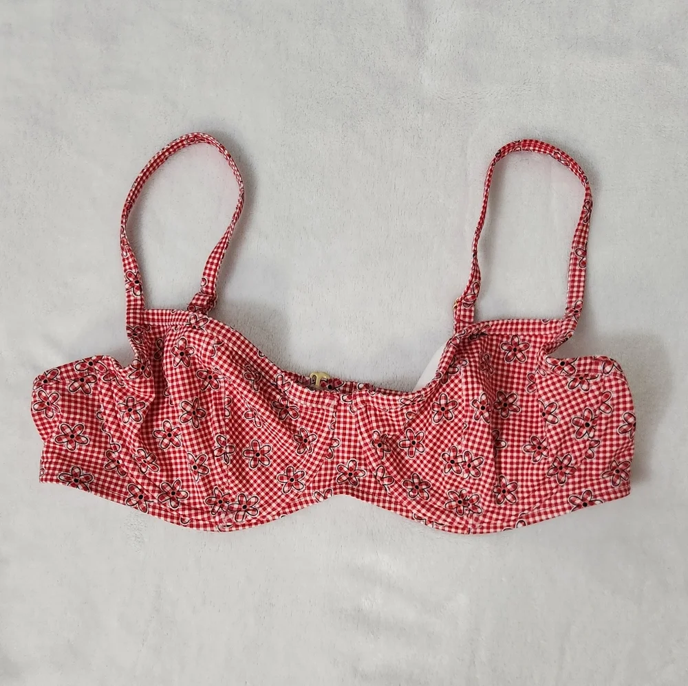 New!Pink X Frankies Bikini Buttercup Bikini Top‎ Ladybug Lane Red Gingerham